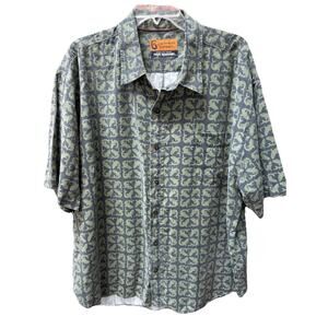 Rare Reyn Spooner x Dietrich Varez XXL Aloha Shirt Sharks Block Print Hawaiian